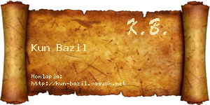 Kun Bazil névjegykártya